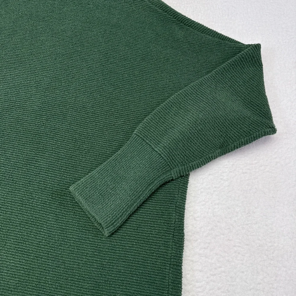 Free People Ottoman Slouchy Tunic Sweater Size Medium Green Oversized Mock Neck